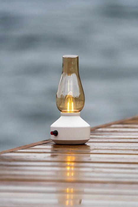 Bordslampa Vit Laddbar Retro Konstsmide